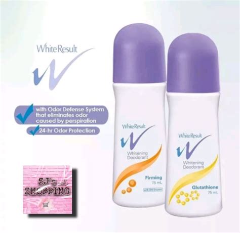 white result deodorant